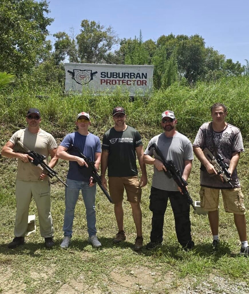 Rifle class students lined up at the Boynton Beach outdoor range