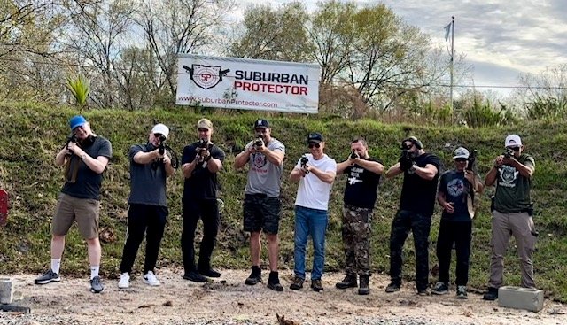 Group shooting class on the firing line