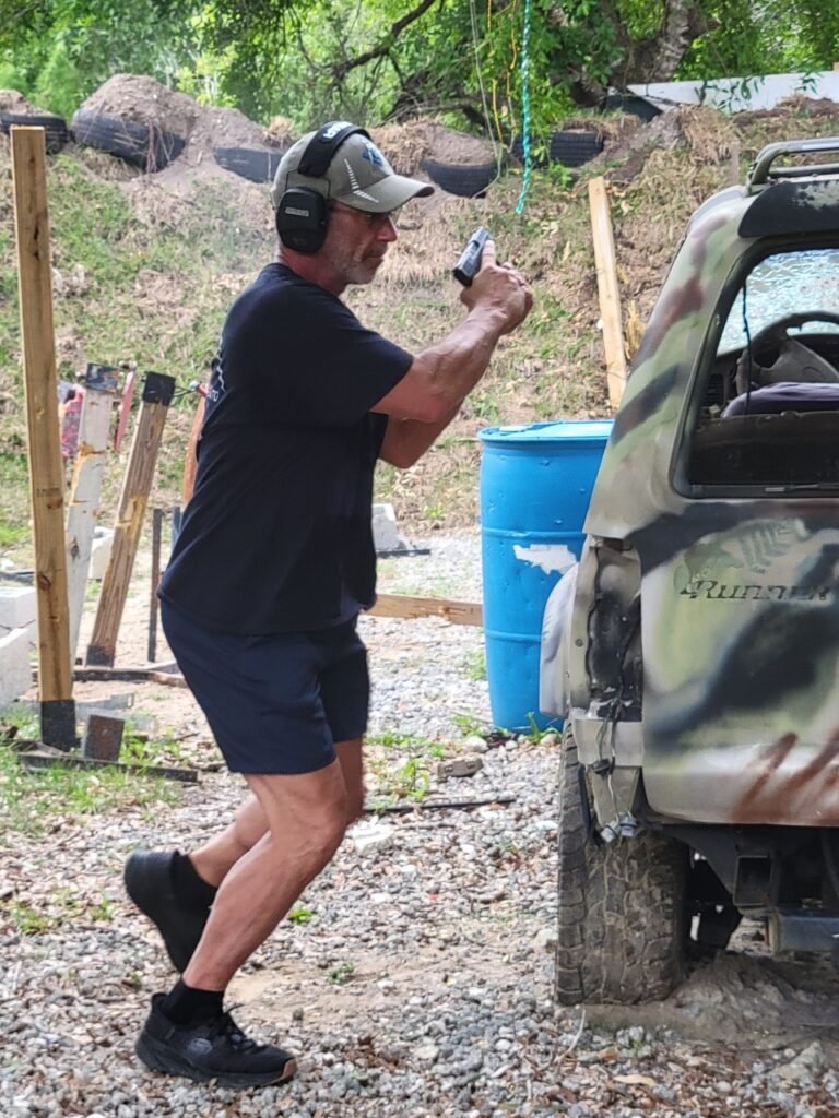 Protector Level 2 student shooting on the move