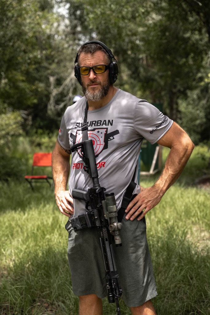 Suburban Protector instructor at the outdoor range